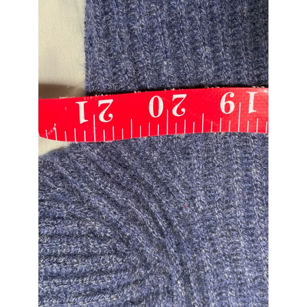 Everlane Navy Blue Wool Recycled Cashmere Ribbed Crewneck Sweater Small - Picture 3 of 6